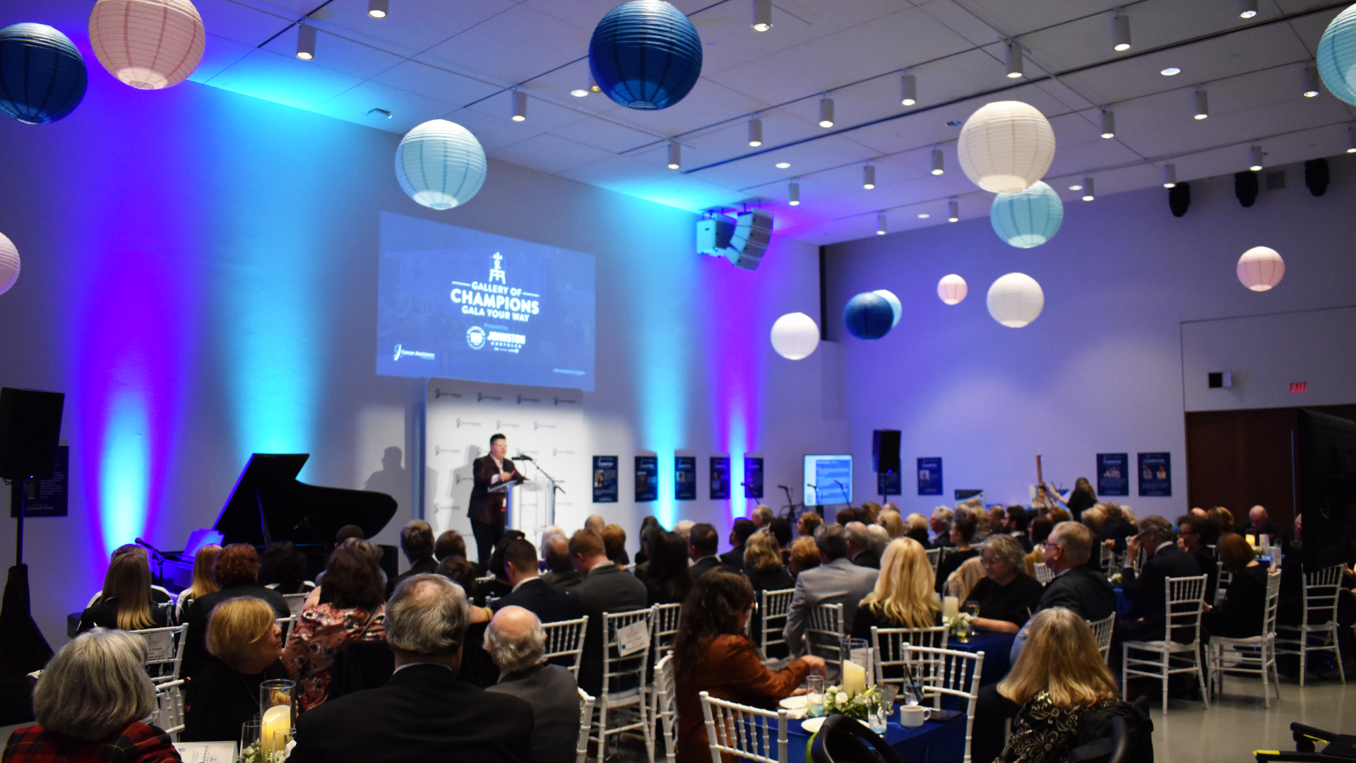 A charity gala being broadcast
