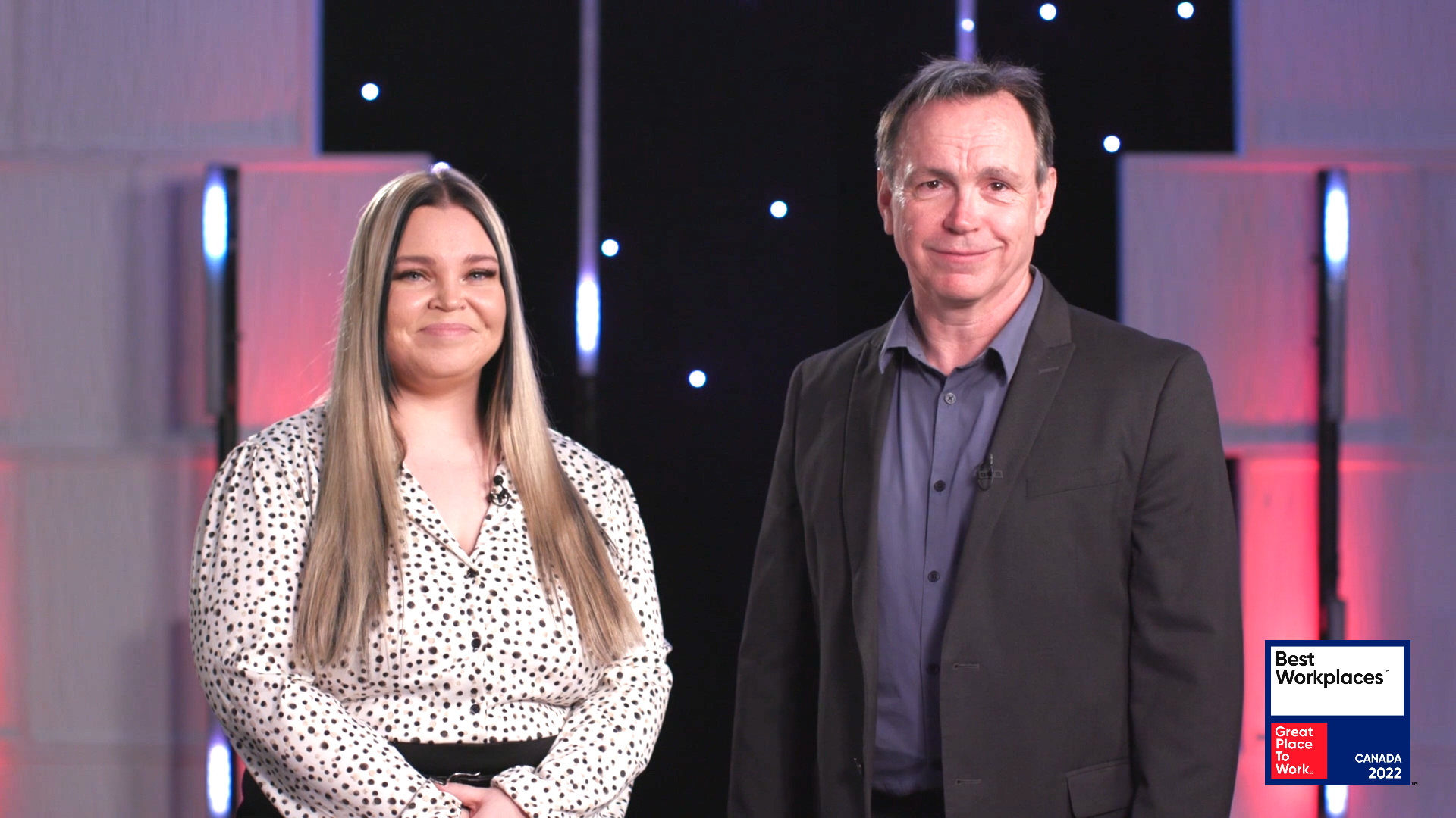 A screengrab of a Great Place to Work awards stream